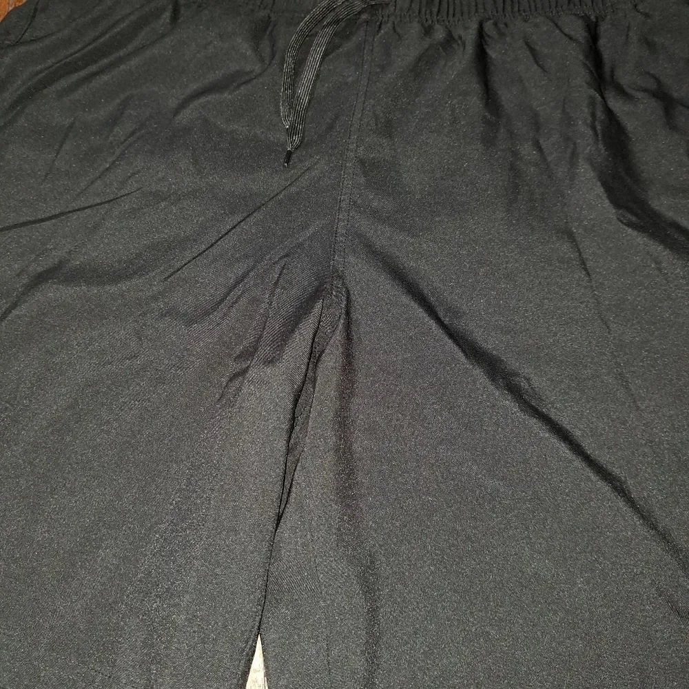 New Mens XXL West Loop Black Lined Elastic Drawstring Waist Bermuda Long  Shorts